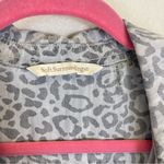 Soft Surroundings Soft‎ Surroundings Chambray Cheetah Print Roll Tab Sleeve Button Up Grey Size M Photo 1