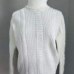Women’s Off white cable knit turtleneck size small Photo 0