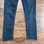 3x1  • Split-Seam Skinny Mid-Rise Jeans black stretch denim raw hem ankle cropped Photo 5