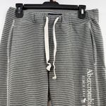 Abercrombie & Fitch Women's M Soft A&F fleece jogger sweatpants gray stripe logo Photo 1