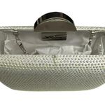 Nina Pacey White AB Allover Crystal Minaudiere NWT Evening Clutch Shoulder Bag Photo 3