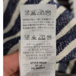 J.Crew  Baja Striped 3/4 Sleeve Hoodie Blue White Small Photo 8