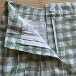 Princess Polly Gingham Pleated Checkered Mini Skirt in Sage Green/White - Size 2 Photo 6