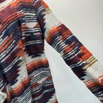 Lucky Brand Southwestern Aztec Knit Long Open Flutter Front Wrap Cardigan XL Photo 8