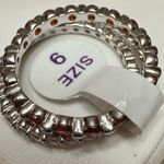 Garnet on a .925 Sterling Silver band Two Set Unicorn Alert size 9 Photo 6