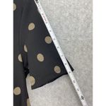 ZARA  Women's Blouse Short Sleeve Polka Dot Peplum Black Brown Size Medium Photo 3