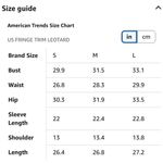 American Trends White Fringe Trim V Neck Long Sleeve Bodysuit Cowgirl Jumpsuit L Size L Photo 7