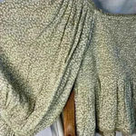 Free People NWT  Brittnee Print Smocked Peplum Top Size S Photo 4