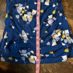 Boden Floral Jersey Surplice Top in blue with white and yellow accents size 6 Photo 7