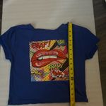 AQ Sport Blue Cropped Graphic Tee XL Cloth Mask NEW Casual Dopamine Kidcore Photo 5