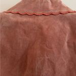 Vintage Terri Lewis Genuine Leather Scalloped Edge Jacket Pink Medium Photo 10