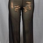 Zuliana metallic bronze mesh tie pants Made in USA. NWT Brown Size undefined Photo 0