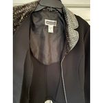 INDICATIONS Black Zipper Front Jacket Metallic Trim Blazer Women's Size 8 Photo 6