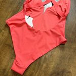 ZARA NWT Cross Strap One Piece Swimsuit Sz Medium Orange Pink Deep Vneck Photo 14