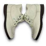Hogan Leather Polacco Traditional Mid Lace Up Shoes Booties Off White Size 5.5 Photo 3