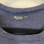 Michael Lauren ‎ Blue Slouchy Long Sleeve Crewneck Knit Top Size XS/S Photo 1