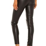 Free People  Black Faux Vegan Leather Spitfire Stacked Leggings 26 Photo 2