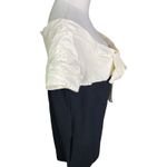 Maeve Anthropologie Bow Front Mini Dress Black White NWT Medium Petite Photo 7