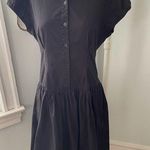 Norma Kamali  Black Retro Style drop waist Shirt Dress Photo 0