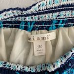 Miami Blue& white elephant print shorts w/elastic waist Photo 2