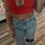 Red Halter Tank Top Size L Photo 2