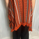Cecico  Sweater Size S Bohemian Western Geometric Boho Fringe Vest Photo 4