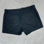 Loft Ann Taylor  Cotton Twill Chino Shorts Black 4 Drawstring Photo 1