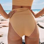 Free People  The Contour High Waist Swim Bikini Bottoms Neutral Small S NWT Photo 6