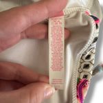 Victoria's Secret Victoria’s Secret Bikini Top L Boho Y2K Triangle Tassel Swim Floral Festival Photo 4