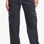 Ymi  Black Pants with White Low-Rise Skater Size 7 Photo 0