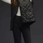 FRNCH NEW PARIS GISETTE/F12100 GILET NOIR MEDIUN WOMENS Black Quilted Vest Photo 2