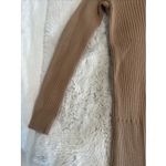 EXPRESS Women's Ribbed Crew-Neck Maxi Sweater Dress Beige Long Sleeve Sz M Photo 8