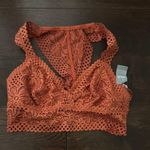 Aerie  Bralette Lace Rust NWT S Photo 0