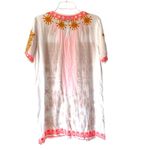 Basta Surf Embroidered Beach Swim Coverup size medium Neon Pink Yellow White Photo 4