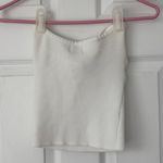 Dissh  Anika Twisted White Strapless Knit Tank Top Photo 4