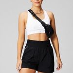 Fabletics NWOT  Ultra High-Waisted Piped Nylon Short in Black Photo 0