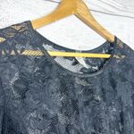 Victoria's Secret Victoria’s Secret Sheer Black Floral Lace Long Sleeve Bodysuit Size Medium Photo 2