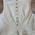 VRG GRL Suki Denim Vest in Cream AU10/US6 Size 6 Photo 1