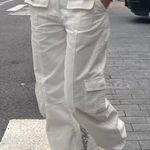 Brandy Melville  Kim Cargo Pants White Photo 0