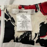 Esley  Anthropologie Floral Cotton A-Line Sleeveless Dress Red Size Medium Photo 3