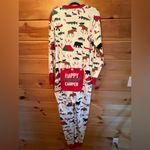 NWT Hatley Little Blue House Christmas Jumpsuit Pajama L One Piece Ugly Sweater Red Size L Photo 2