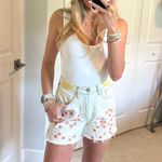 7 For All Mankind Embroidered Denim Shorts Photo 1
