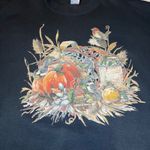 Jerzees Vintage Fall Graphic Sweatshirt Womens 3X Black Autumn Harvest Pumpkin Birds Photo 7