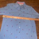 Koret city blues Blue Button Down Shirt with heart Print vintage grandma Size M Photo 6