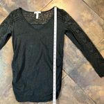 Ambiance Maternity Gray Long Sleeve Lace Sleeves Shoulders Back Size XL Gray Photo 5