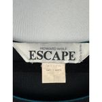 Women’s Howard Wolf Escape Size Large Black Sleeveless Blouse with Teal Stitchin Blue Photo 2