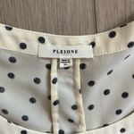 Pleione  Women's Cream & Gray Polka Dot Sleeveless Blouse Size XL Photo 1