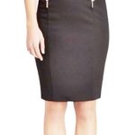 Michael Michael Kors dark gray Derby pencil skirt zipper pockets Size 4 Gray Photo 0