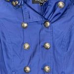 Black Rivet  Jacket Size XS Blue Womens Button Up Lined Cotton Blend Hooded Coat‎ Photo 5