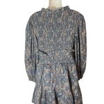 Moodie Smocked Dress Sz Large Blue Ruffled Photo 3
